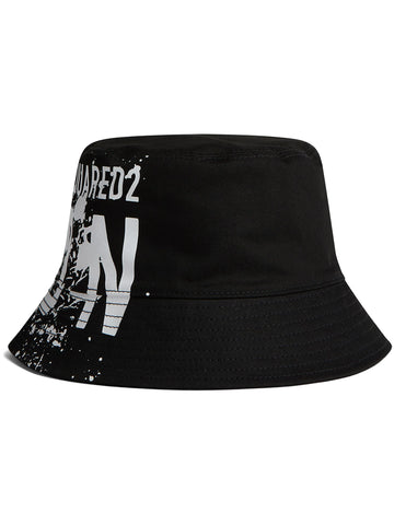 logo print bucket hat