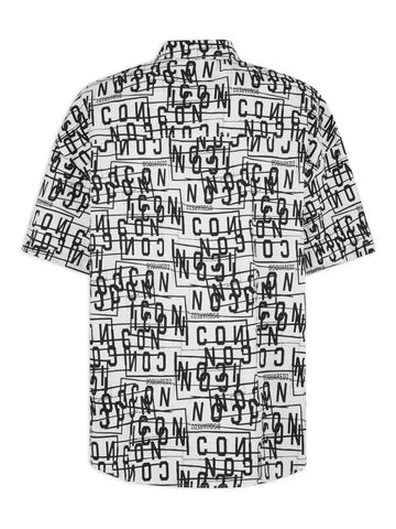 Icon-print cotton shirt