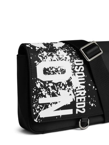 logo print messenger bag