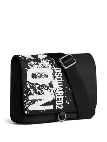 logo print messenger bag