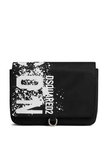 logo print messenger bag