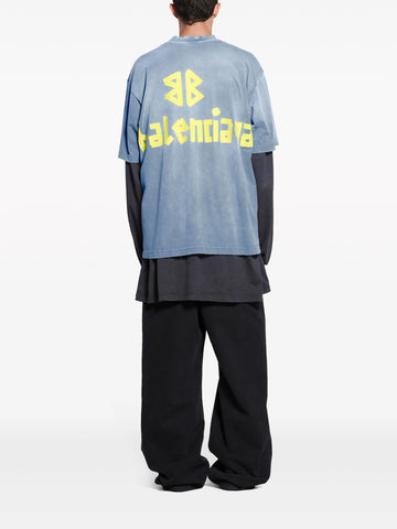 Tape Type cotton T-shirt