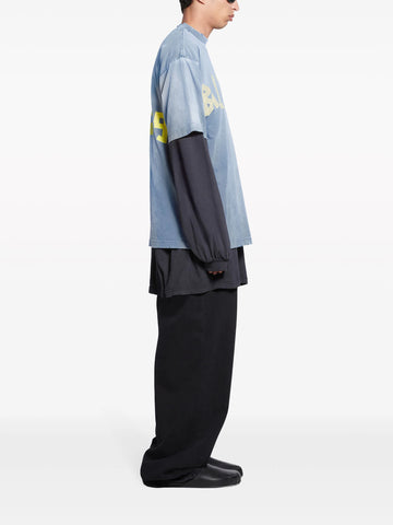 Tape Type cotton T-shirt