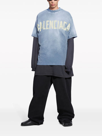 Tape Type cotton T-shirt