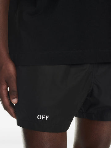 logo print swim shorts