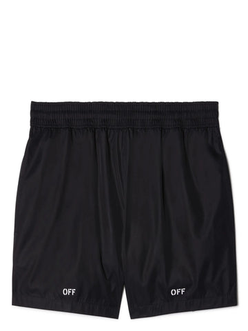 logo print swim shorts