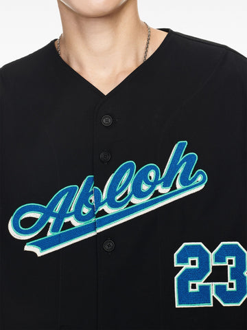 varsity print cotton shirt