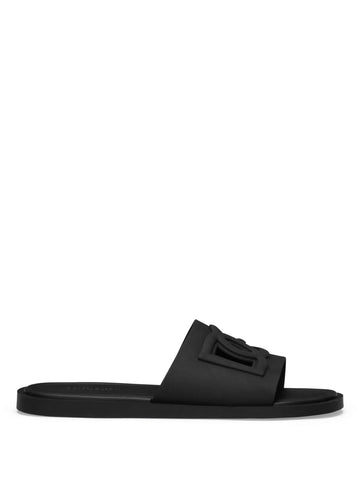 Logo-embossed open-toe slides