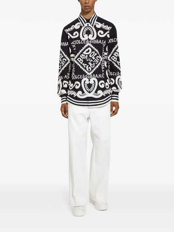 logo print poplin shirt