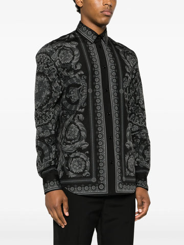 Barocco print cotton shirt