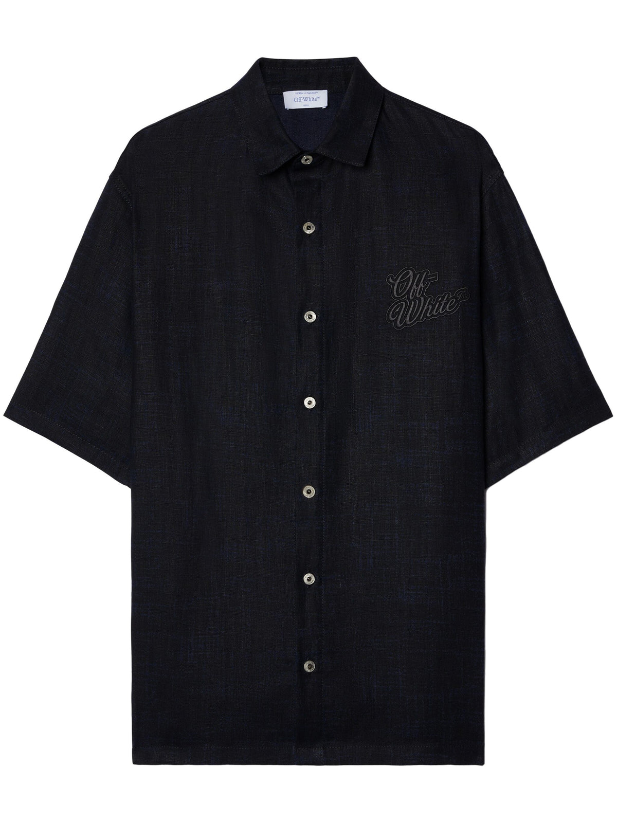 logo appliqué bowling shirt