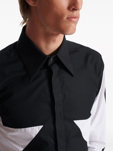 star print cotton shirt