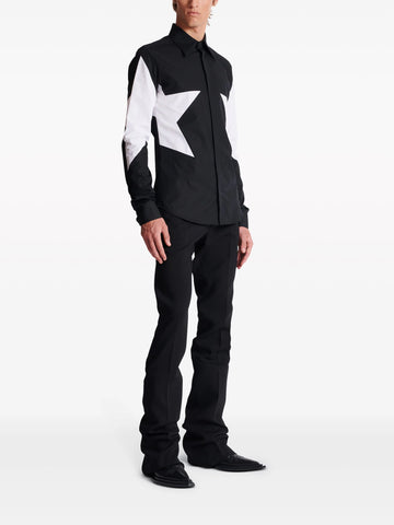 star print cotton shirt