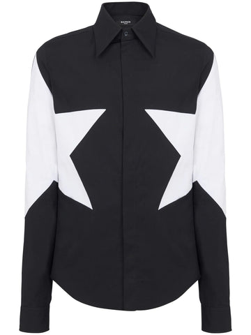 star print cotton shirt