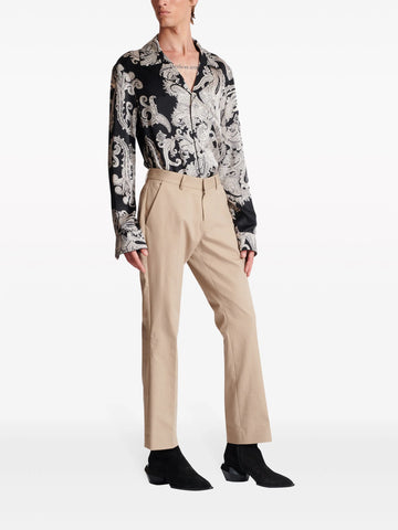 cropped flared trousers