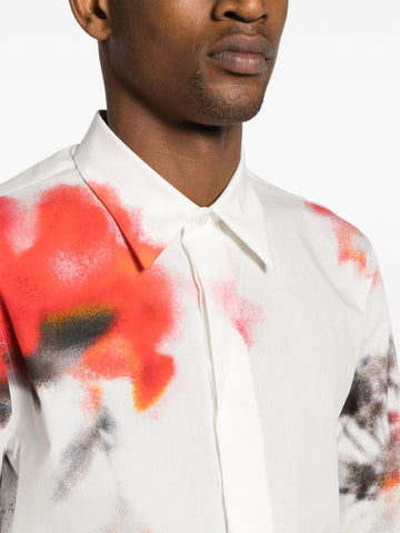 Obscured Flower printed shirt