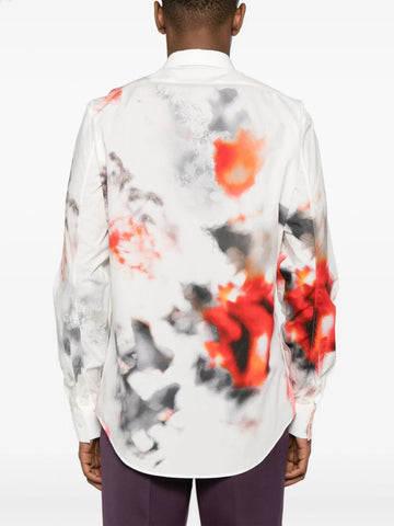 Obscured Flower printed shirt