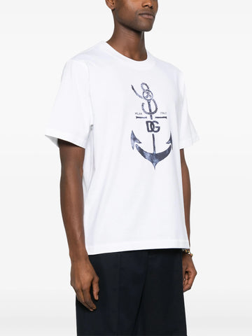 anchor print cotton T-shirt