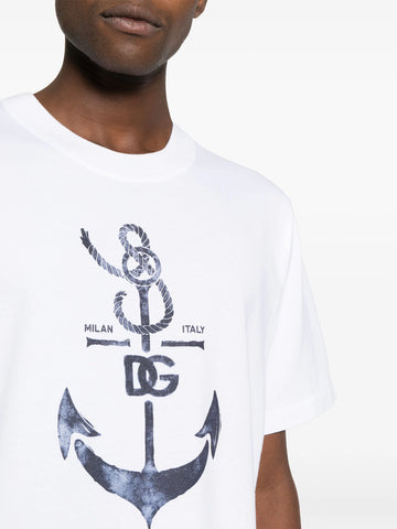 anchor print cotton T-shirt