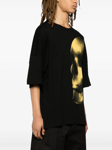 Skull-print cotton