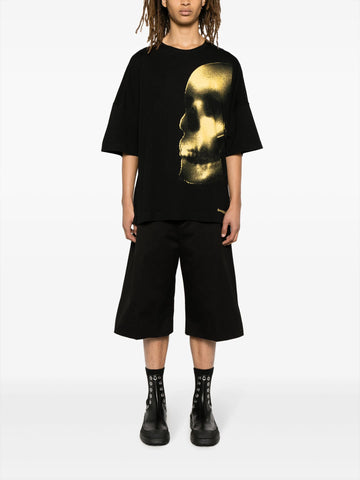 Skull-print cotton