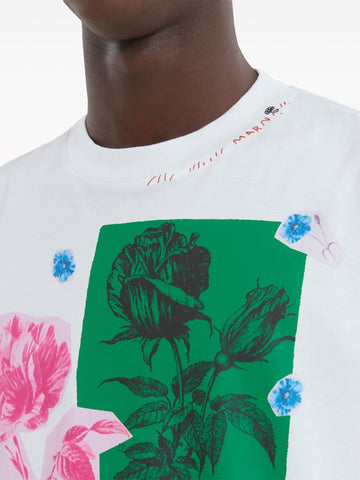 floral Print cotton T-shirt