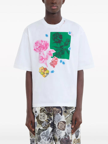 floral Print cotton T-shirt