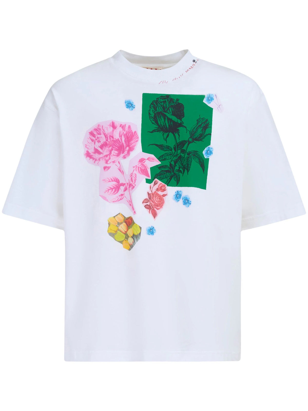 floral Print cotton T-shirt