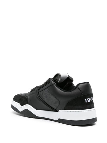 Spiker leather trainers