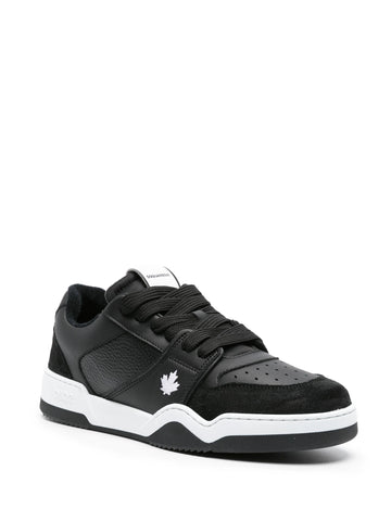 Spiker leather trainers
