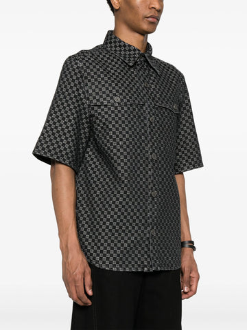 monogram jacquard cotton shirt