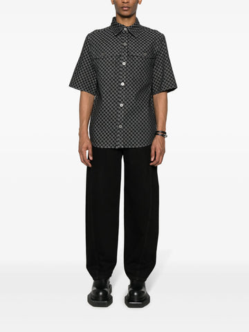 monogram jacquard cotton shirt