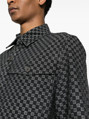 monogram jacquard cotton shirt