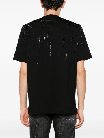 Crystal-embellished T-shirt