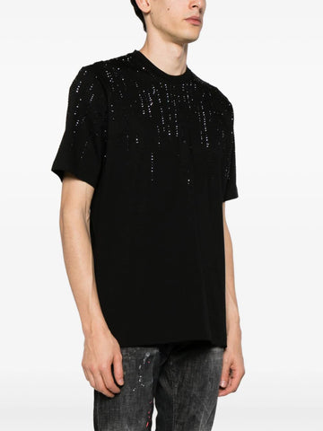 Crystal-embellished T-shirt