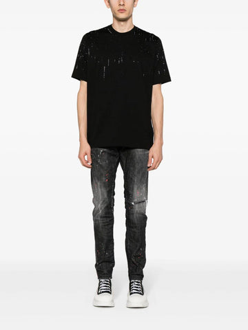 Crystal-embellished T-shirt
