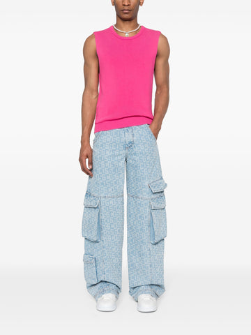 logo-print cargo jeans