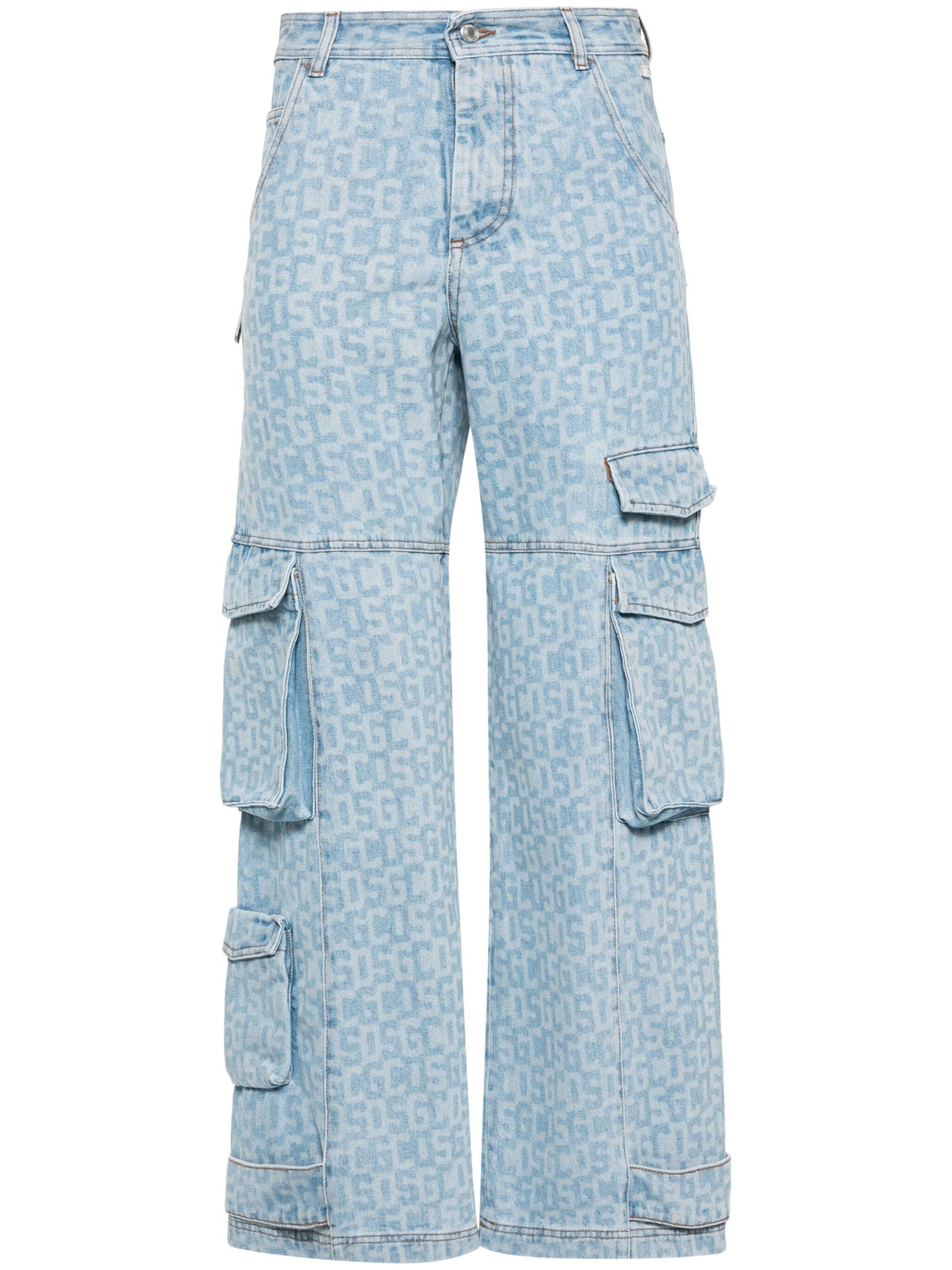 logo-print cargo jeans