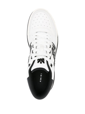 logo embossed leather sneakers