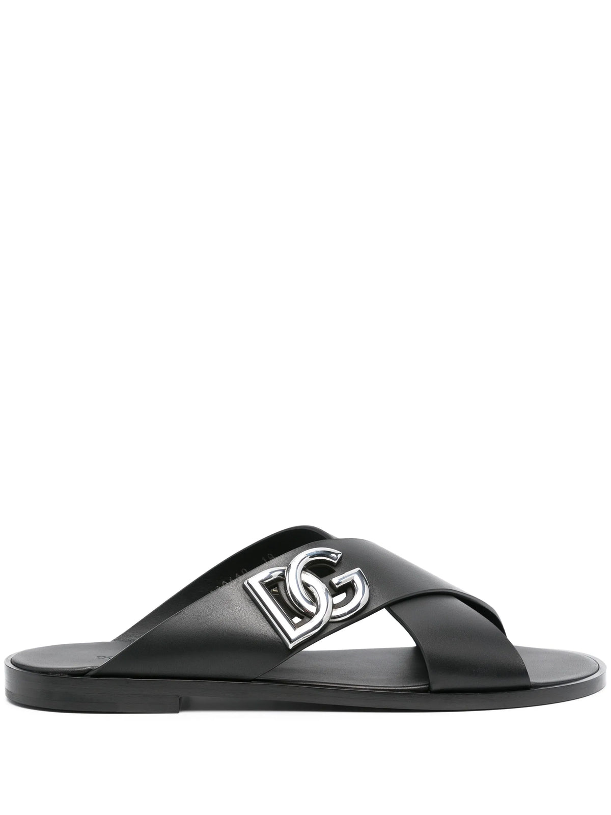 DG logo leather sandals