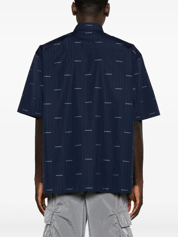 Logo print cotton shirt