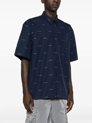 Logo print cotton shirt