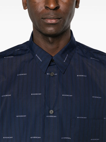 Logo print cotton shirt