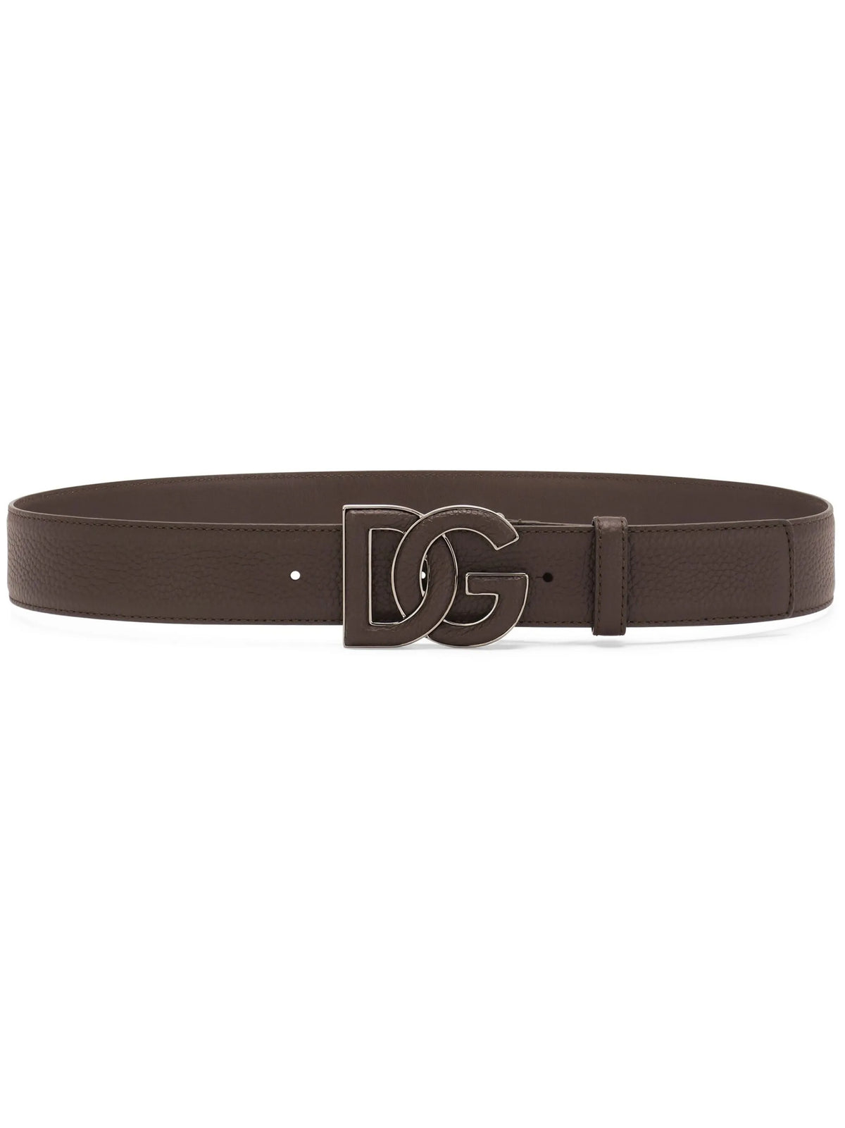 logo buckle leather belt