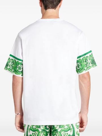 Majolica print cotton T-shirt