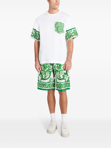 Majolica print cotton T-shirt