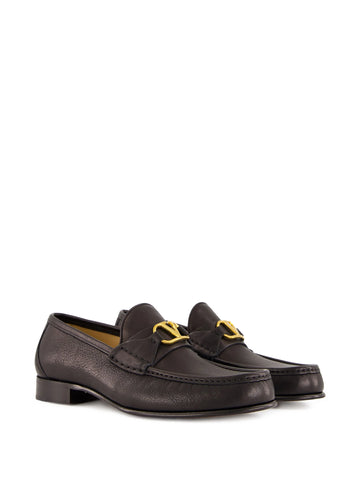 VLogo Signature leather loafers