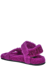 Feel Logo Detailed Shearling Sandals
