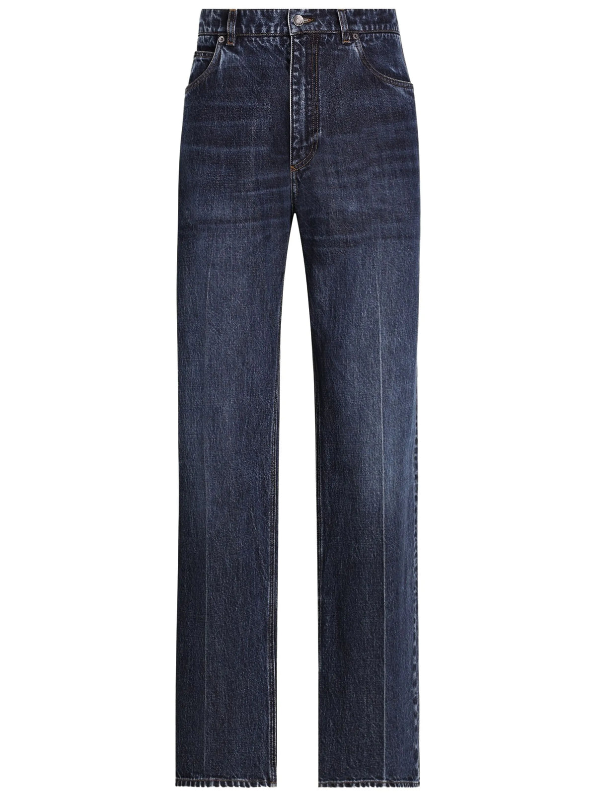 embroidered loose-fit jeans