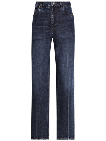 embroidered loose-fit jeans